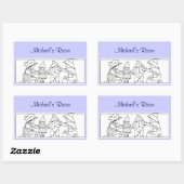 Meisje en jongen met speelgoed Aangepaste  kunst Rechthoekige Sticker (Vel)