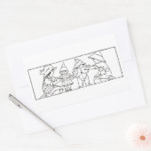 Meisje en jongen met speelgoed  Art Sticker (Envelop)