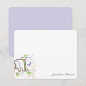 Meisje en jongen twijfelt Paarse erwten in een paa Bedankkaart (Voorkant / Achterkant)