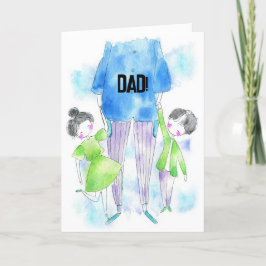 MEISJE EN JONGEN VADERDAG KAART