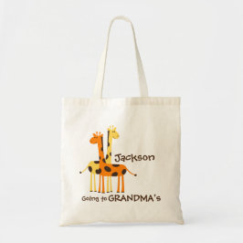 Meisje en jongens naar oma Bag-Giraffes Tote Bag