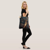 Meisje en kat Powa Tote Bag (Op model)