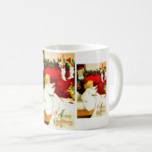 Meisje en Kerstman Koffiemok (Voorkant rechts)