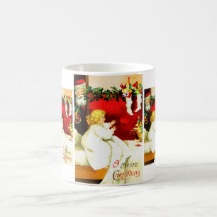 Meisje en Kerstman Koffiemok
