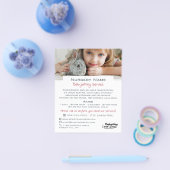 Meisje en konijn, Babysitter, Dagopvang, Nursery A Flyer (Enkel)