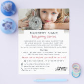 Meisje en konijn, Babysitter, Dagopvang, Nursery A Flyer (Enkel)