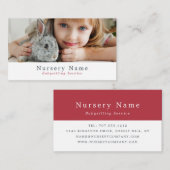 Meisje en konijn, Babysitter, Dagopvang, Nursery Visitekaartje (Voorkant / Achterkant)