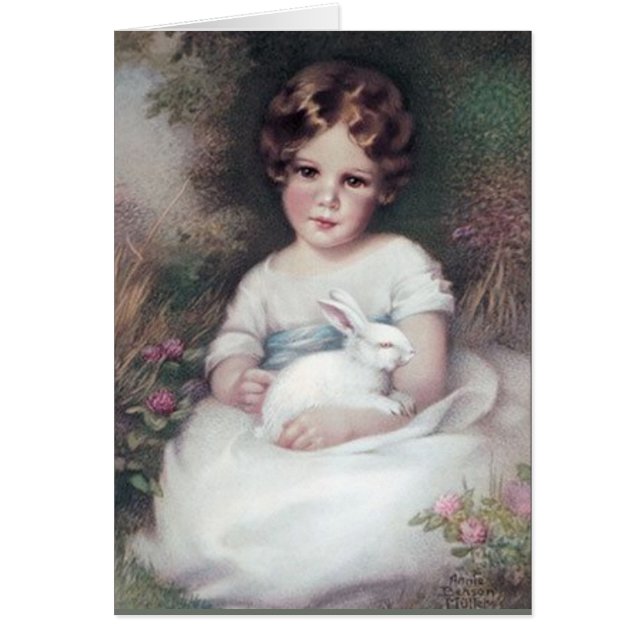 Meisje en konijn,  kunst (Voorkant)