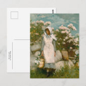 Meisje en Laurel van Winslow Homer Briefkaart (Voorkant / Achterkant)