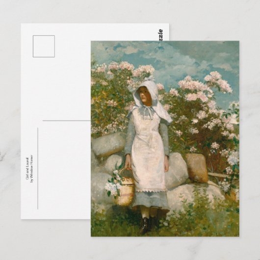 Meisje en Laurel van Winslow Homer Briefkaart (Voorkant / Achterkant)