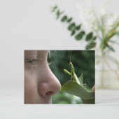 Meisje en Mantis religiosa Briefkaart (Staand voorkant)