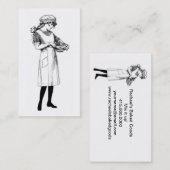 meisje en mengkom bakker of banketbakker visitekaartje (Voorkant / Achterkant)