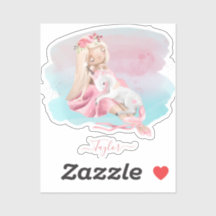 Meisje en onicorn gechanteerd Baby shower