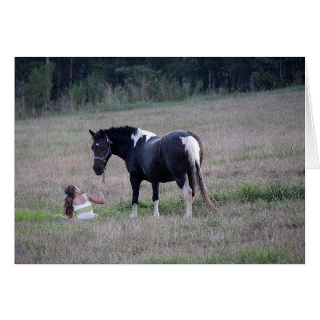 meisje en paard (Voorkant Horizontaal)