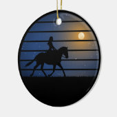 Meisje en paard keramisch ornament (Links)