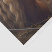 Meisje en Paard Kus Decoupage Tissuepapier (Detail)