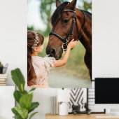 Meisje en paard poster (Thuiskantoor)