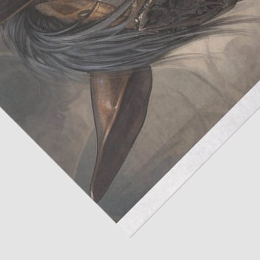 Meisje en Paard Steampunk 1 Decoupage papier (Detail)