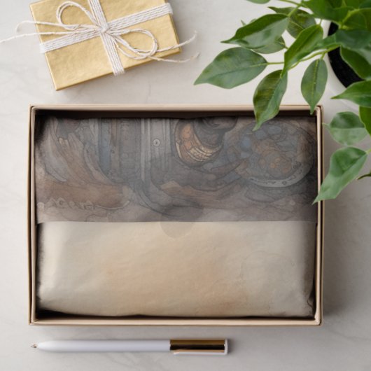 Meisje en Paard Steampunk 3 Decoupage papier (Geschenk)