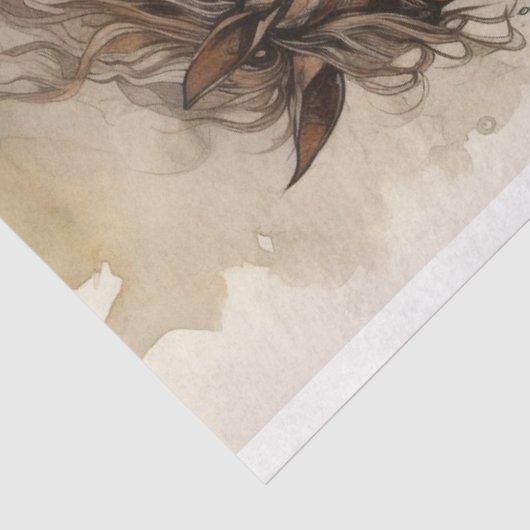 Meisje en Paard Steampunk 4 Decoupage papier (Detail)