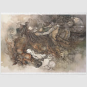 Meisje en Paard Steampunk 4 Decoupage papier (Voorkant)