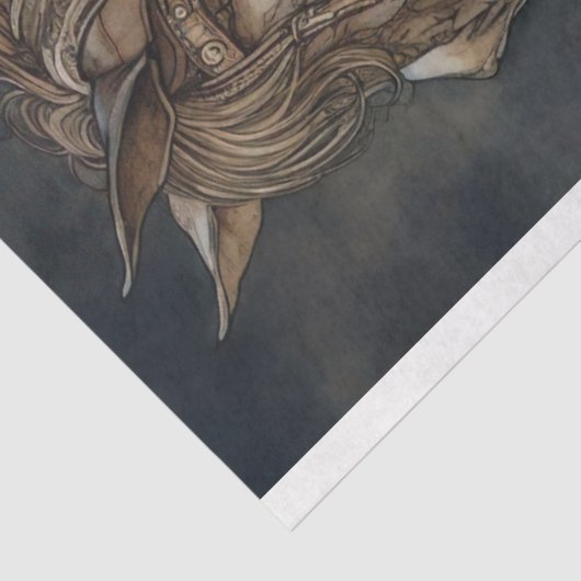 Meisje en Paard Steampunk 5 Decoupage papier (Detail)