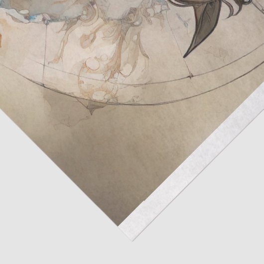 Meisje en Paard Steampunk 6 Decoupage papier (Detail)