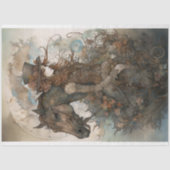 Meisje en Paard Steampunk 6 Decoupage papier (Voorkant)