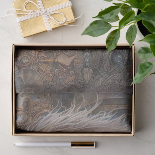 Meisje en Paard Steampunk 9 Decoupage papier (Geschenk)