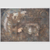 Meisje en Paard Steampunk 9 Decoupage papier (Voorkant)