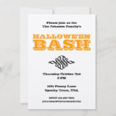 meisje en pomkin-tv-uitnodiging kaart (Achterkant)