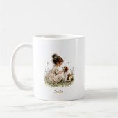 Meisje en Puppy Koffiemok (Links)