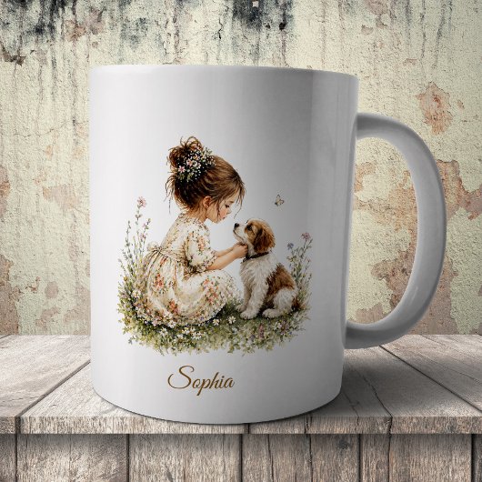 Meisje en Puppy Koffiemok