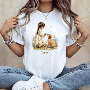 Meisje en Puppy T-shirt