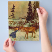 Meisje en rendier flyer (Hand)