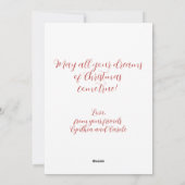  meisje en rendier kerst Kaart (Achterkant)