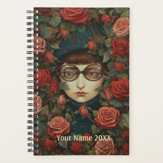 Meisje en Rode Rozen Planner (Voorkant)