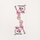 Meisje en roze fiets Yoga Mat (Voorkant)