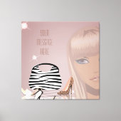 Meisje en schoenen verpakt canvas (Voorkant)