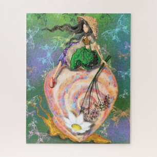  meisje en slak Fantasy Fairytale Legpuzzel