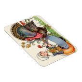 meisje en turkije ,  Thanksgiving Magneet (Rechterzijde)