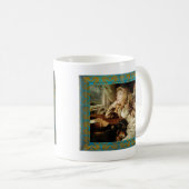  meisje en twee dogs grunge omwoeld koffiemok (Voorkant rechts)