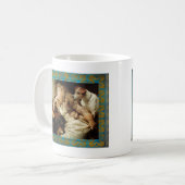 meisje en twee dogs grunge omwoeld koffiemok (Voorkant links)