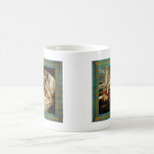 meisje en twee dogs grunge omwoeld koffiemok (Center)