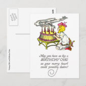  meisje en verjaardagstaart briefkaart (Voorkant / Achterkant)