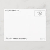 meisje en verjaardagstaart briefkaart (Achterkant)