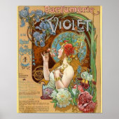 meisje en Violet Perfume Ad Poster (Voorkant)