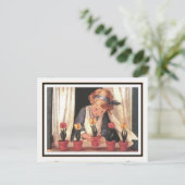  meisje en Windows box van Jessie Willcox Smith Briefkaart (Staand voorkant)