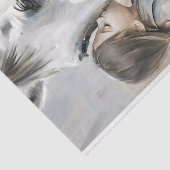 Meisje en Witte Paard Boerderij Country Decoupage Tissuepapier (Detail)