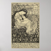 meisje en zwaan door Arthur Joseph Gaskin Poster (Voorkant)